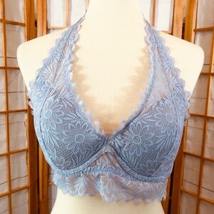 Victoria's Secret Floral Lace Bralette in gray